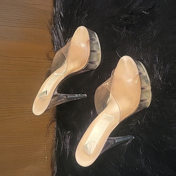Poison Angel Shoes - Poison Angel clear platform heels
